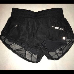 Lululemon black mesh shorts